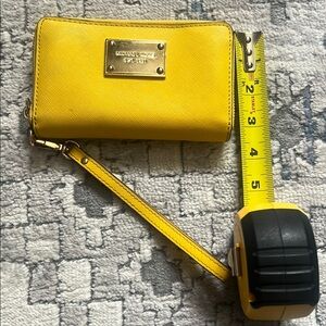 Michael Kors Yellow Zip Wristlet Wallet